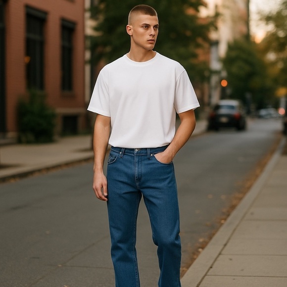 Levi’s 505 Jeans – Men’s 42x32 Blue Regular Fit Straight Leg Denim - Picture 8 of 9